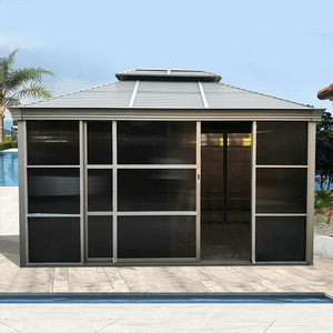 Casa cenador de aluminio de 3x4M con puerta corredera